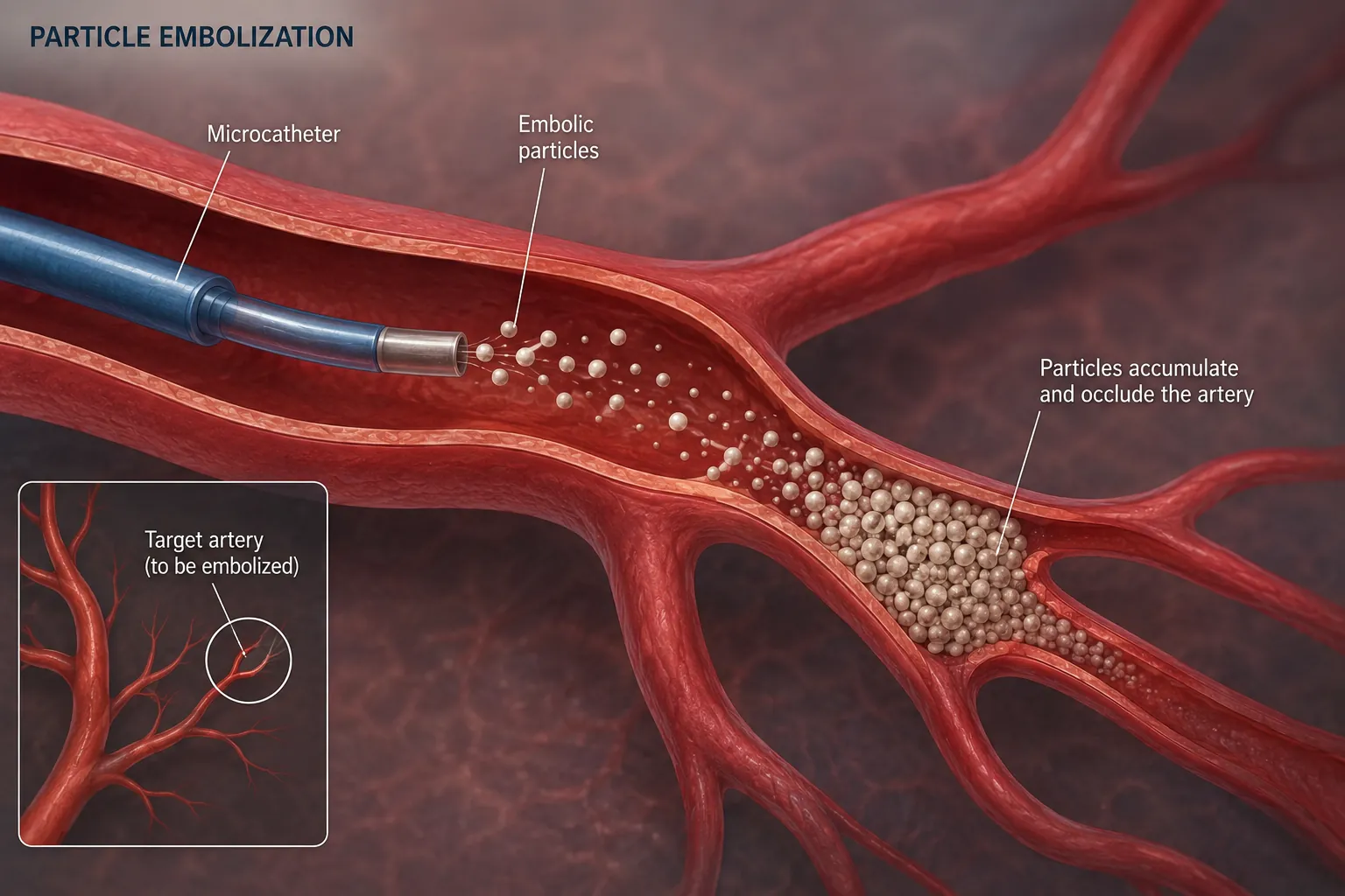 Epistaxis embolization procedure